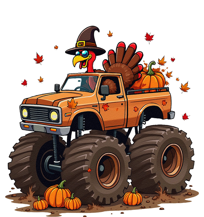 Thanksgiving Turkey Monster Truck Gift Tall Long Sleeve T-Shirt