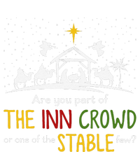 Are You Part Of Inn Crowd Or Stable Few Christmas Nativity Women's V-Neck T-Shirt