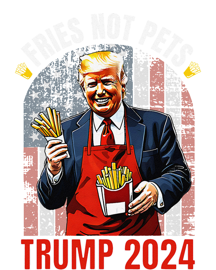 Trump Fries Not Pets 2024 Makes Fries Great Again Funny Don Women's Perfect Tri Rocker Tank