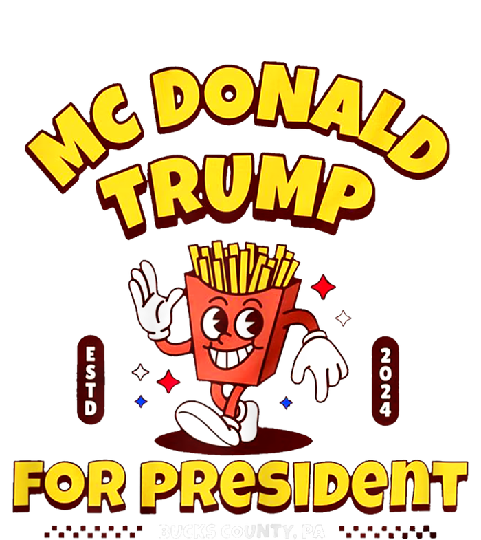 Funny Mcdonald Trump For President 2024 French Fries Long Sleeve Shirt