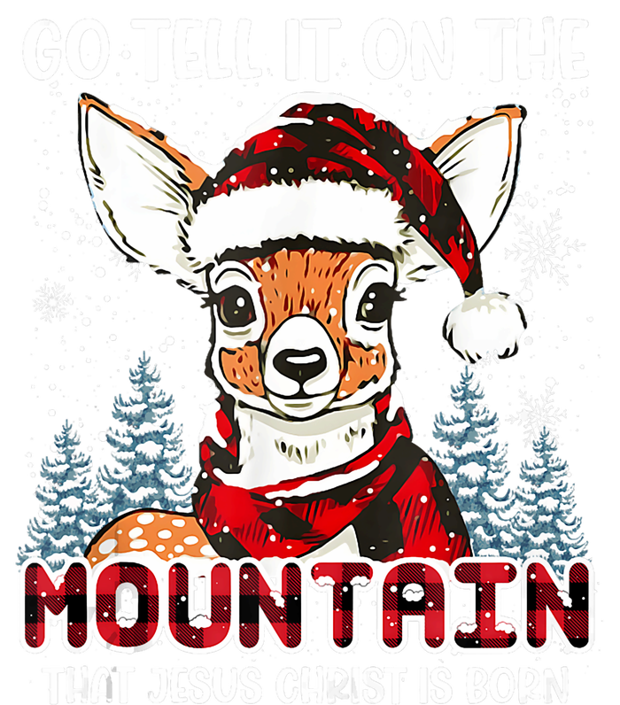 Reindeer Go Tell It On The Mountain Christ Funny Christmas T-Shirt