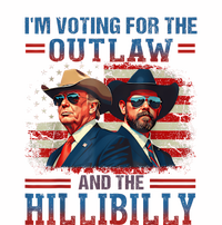 IM Voting For The Outlaw And The Hillbilly Trump Vance 2024 Premium Crewneck Sweatshirt