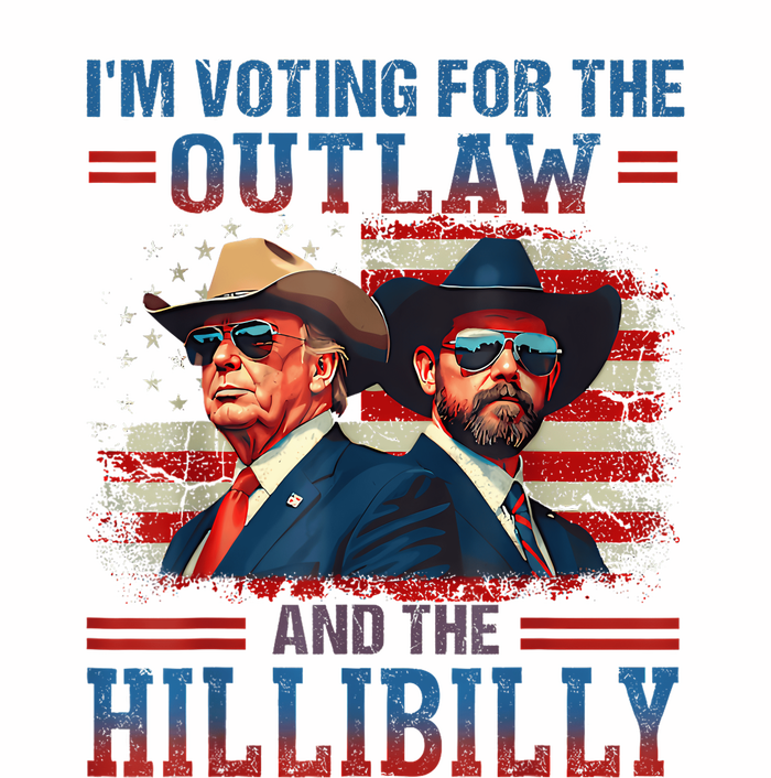 IM Voting For The Outlaw And The Hillbilly Trump Vance 2024 Premium Crewneck Sweatshirt