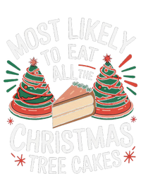 Retro Most Likely To Eat All The Christmas Tree Cakes Debbie Striped Beanie with Solid Band