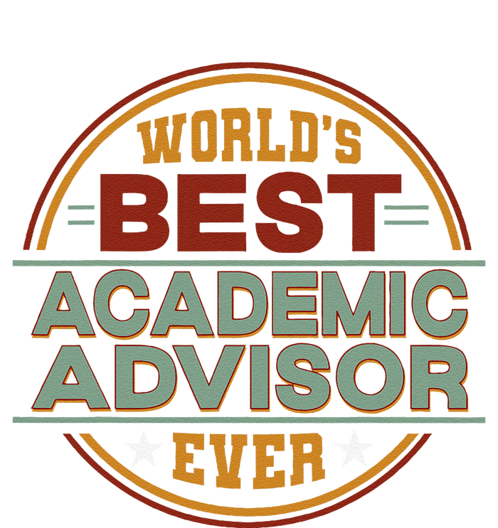 Retro Badge Worlds Best Academic Advisor T-Shirt