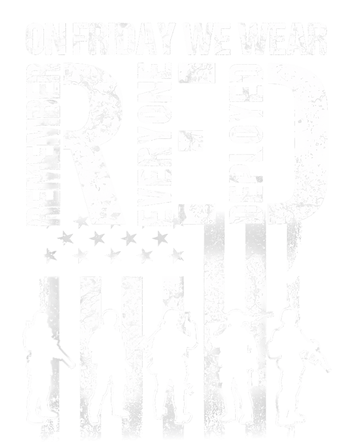 On Friday We Wear Red American Flag Military Supportive T-Shirt