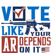 Vote Like Your Ar Depends On It Us Ar Rifle Gun T-Shirt