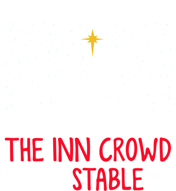 Are You Part Of Inn Crowd Or Stable Few Christmas Nativity Full-Length Apron With Pockets