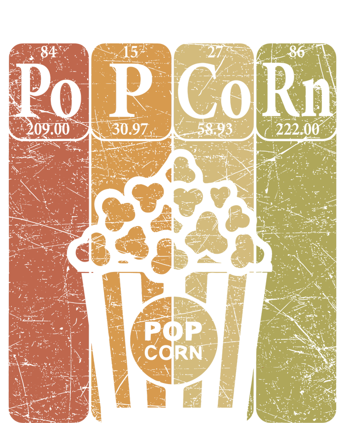 Popcorn Periodic Table Elements Cinema Lover Movie Snack Dry Zone Grid Polo