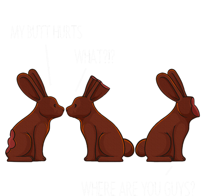 My Butt Hurts Funny Easter Chocolate Bunny Meme Joke Gift Short Acrylic Beanie