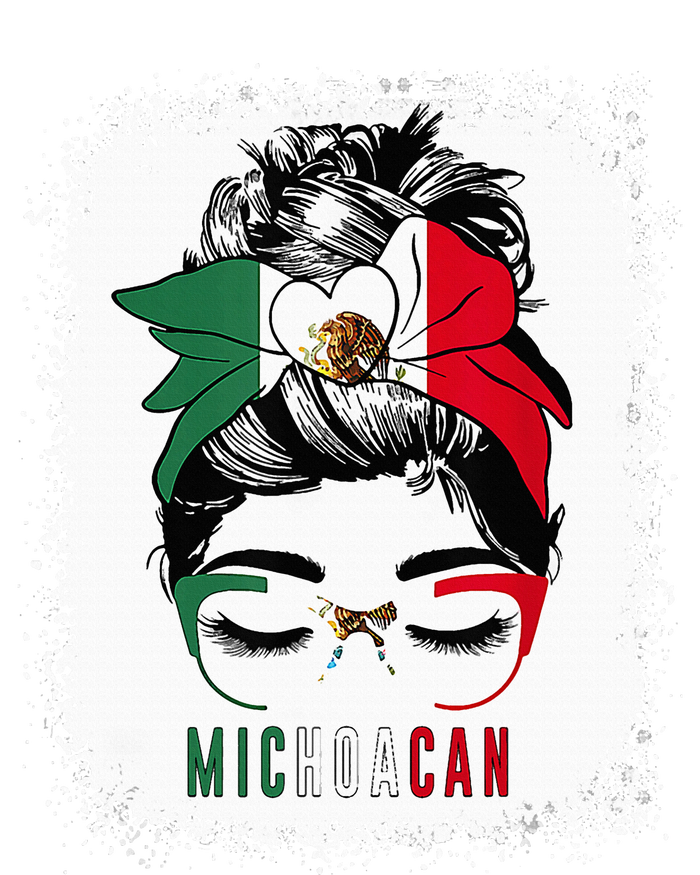 Michoacan Girl Messy Bun Bandana And Glasses Mexico Mexican Toddler T-Shirt