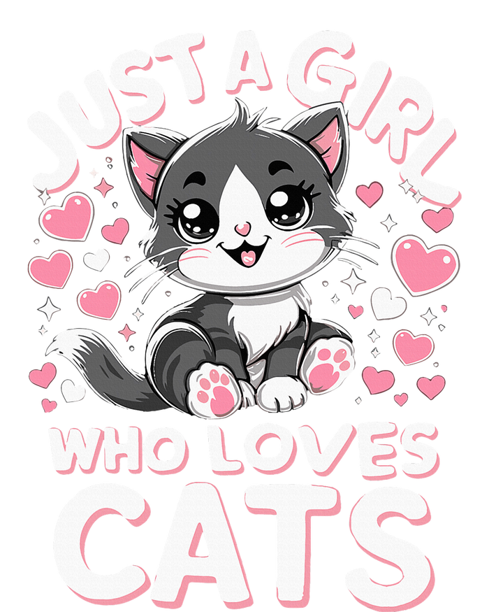 Just A Girl Who Loves Cats Cute Cat Women's Pullover Hoodie