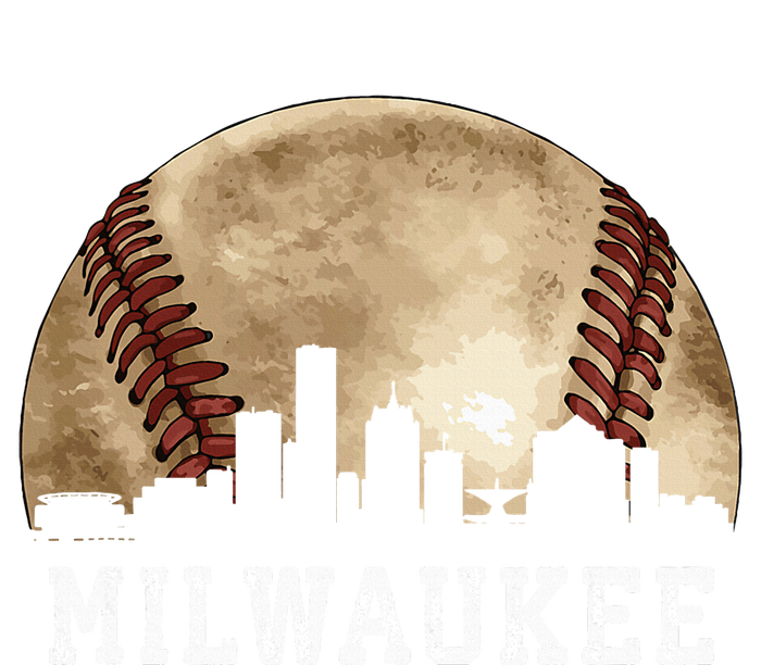 Milwaukee Skyline City Vintage Baseball Lover Tall T-Shirt