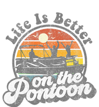 Life Is Better On The Pontoon Boat Funny Boating Lake Gift Ladies Long Sleeve Shirt