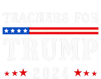 Teachers For Trump 2024 Patriotic American Flag Women's Crop Top Tee