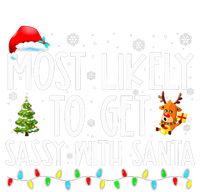 Most Likely To Get Sassy With Santa Funny Family Christmas Performance Long Sleeve Polo