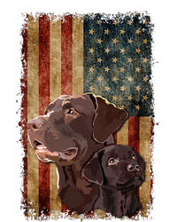 Retro Chocolate Lab With Usa Flag Gift Chocolate Lab Dad Mom Premium Hoodie