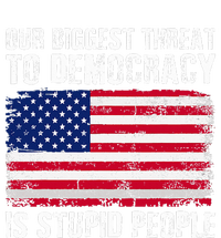 Our Biggest Threat To Democracy Is Stupid People Pom Pom 12in Knit Beanie