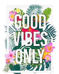 Vintage Good Vibes Only Flower Positive Motivation T-Shirt