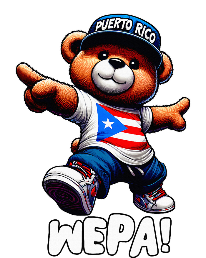 Wepa Teddy Bear Puerto Rico Flag Boricua Puerto Rican Mesh Reversible Basketball Jersey Tank