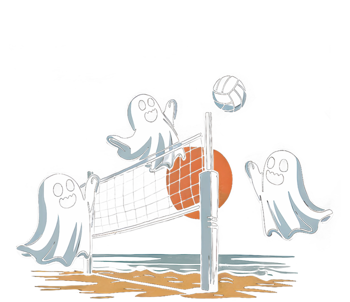 Funny Volleyball Halloween Ghostvolleyball Sports Lovers Womens Cotton Relaxed Long Sleeve T-Shirt