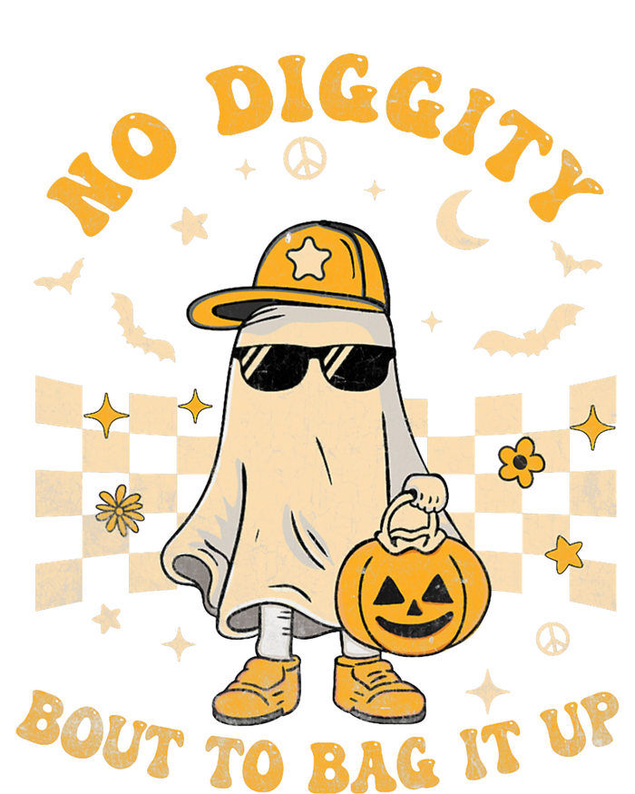 Retro Halloween Ghost No Diggity Bout To Bag It Up Toddler Sweatshirt