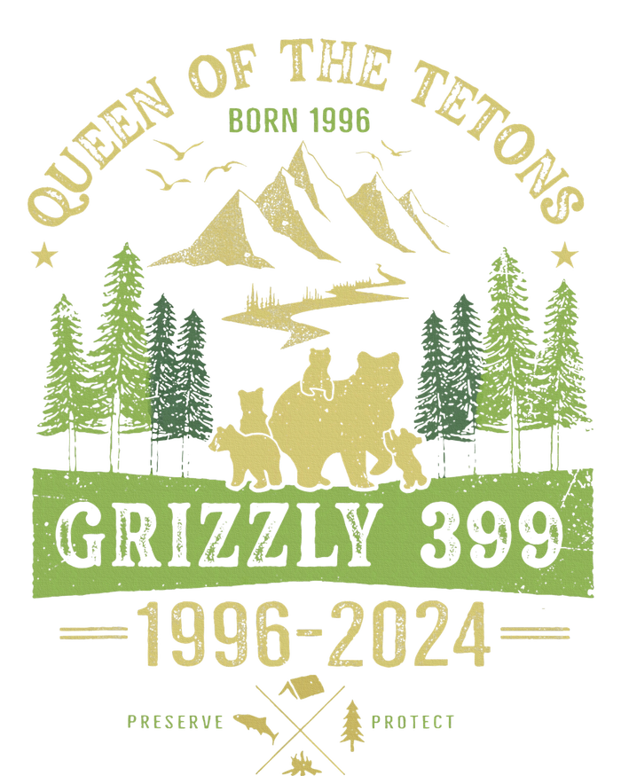 Queen Of The Tetons Grizzly 399 National Park 1996 2024 Sweatshirt