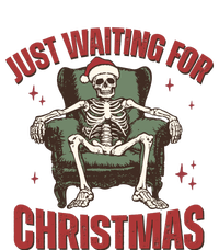 Just Waiting For Christmas Skeleton Holiday Season Xmas Holiday Santa Hat Women's Racerback Tank