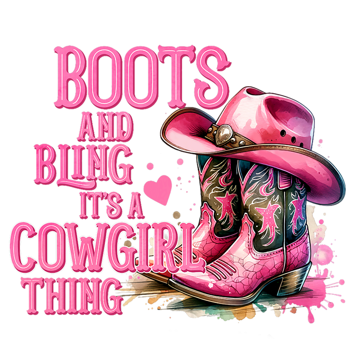 Boots And Bling ItS A Cowgirl Thing Rodeo Country Cowgirl Drawstring Bag