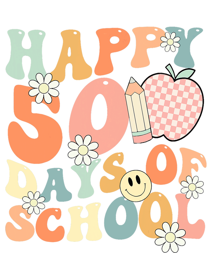 Groovy Happy 50 Days Of School 50th Day Of School Students T-Shirt