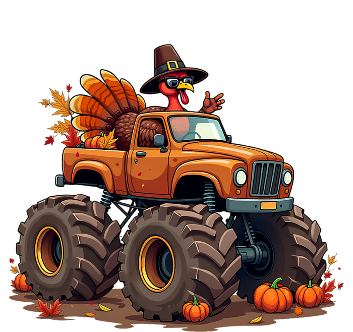 Thanksgiving Turkey Monster Truck Toddler Fine Jersey T-Shirt