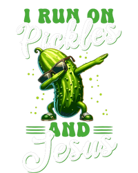 Funny Pickle Cucumber I Run On Pickles And Jesus Pajama Set