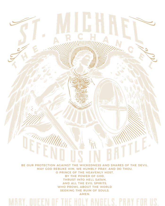 Saint Michael The Archangel Prayer Catholic Christian Pastor T-Shirt