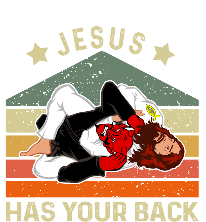 Jesus Has Your Back Brazilian Jiu Jitsu Jesus Kids Long Sleeve Shirt