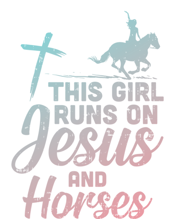 Runs Jesus Horses Christian Horseback Equestrian Gift T-Shirt