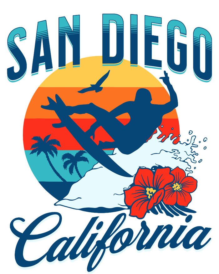 San Diego California Beach Surf Summer Vacation Vintage Women's T-Shirt