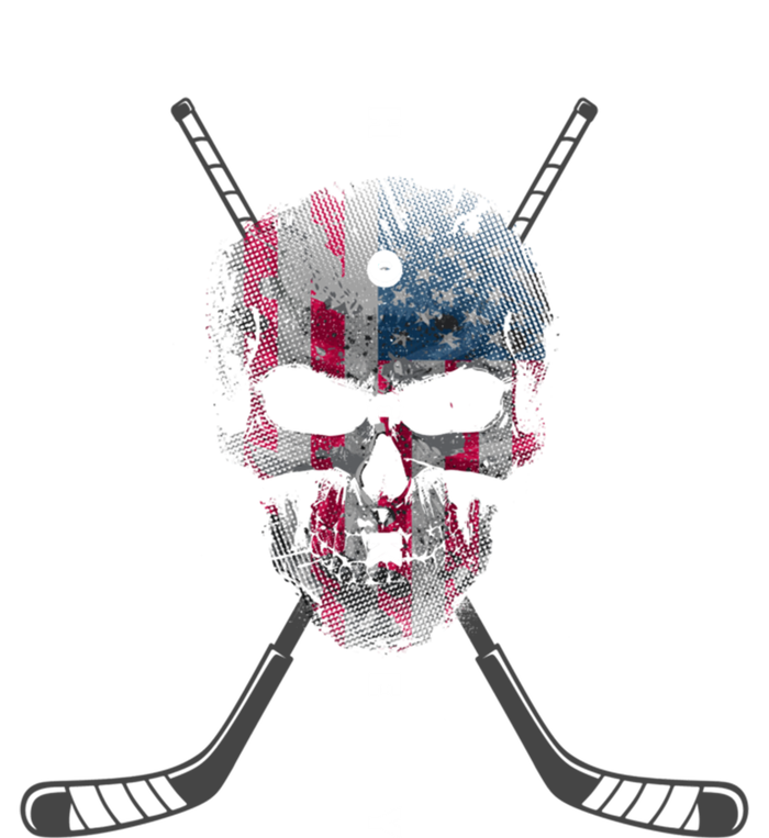 American Flag Skull Hockey Hockey Gift T-Shirt