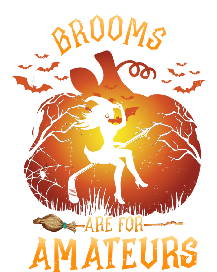 Brooms Are Mateurs Witch Riding Hockey Stick Halloween Gift Canvas