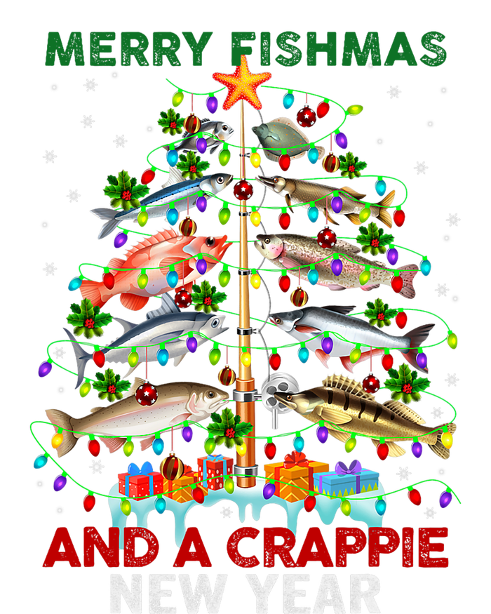 Merry Fishmas And A Crappie New Year Xmas For Fisherman T-Shirt