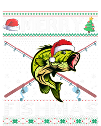 Merry Fishmas Bass Fish Fishing Christmas Ugly Sweater Xmas Sweat Dry Zone Grid Polo