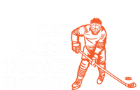 Eat Sleep Hockey Repeat Ice Hockey Lovers Players Funny Gift Softstyle Adult Sport Polo