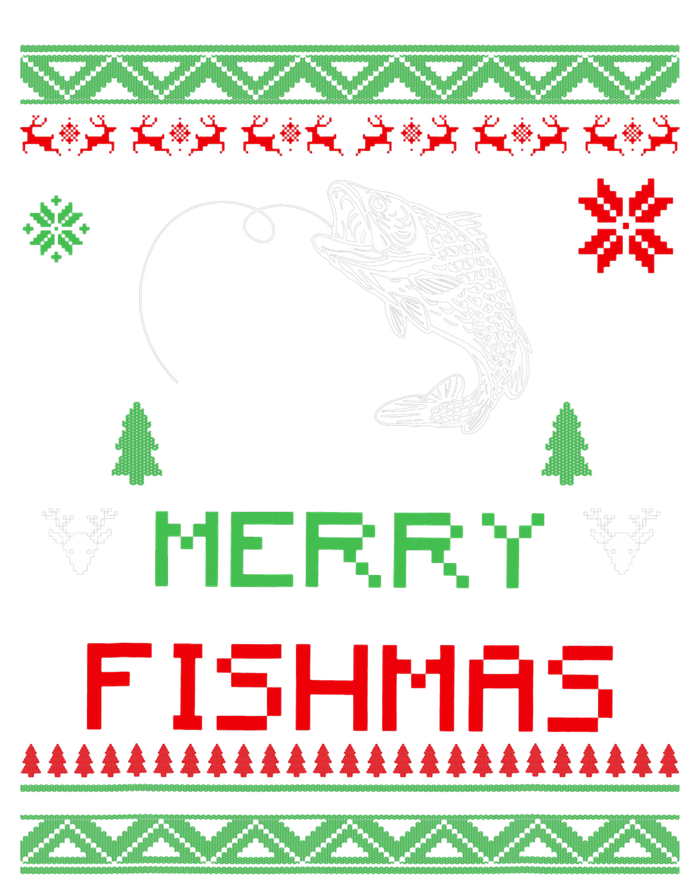 Merry Fishmas Ugly Fishing Christmas PosiCharge RacerMesh Polo