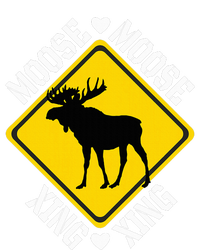 Moose Lovers Crossing Sign Tall Hoodie