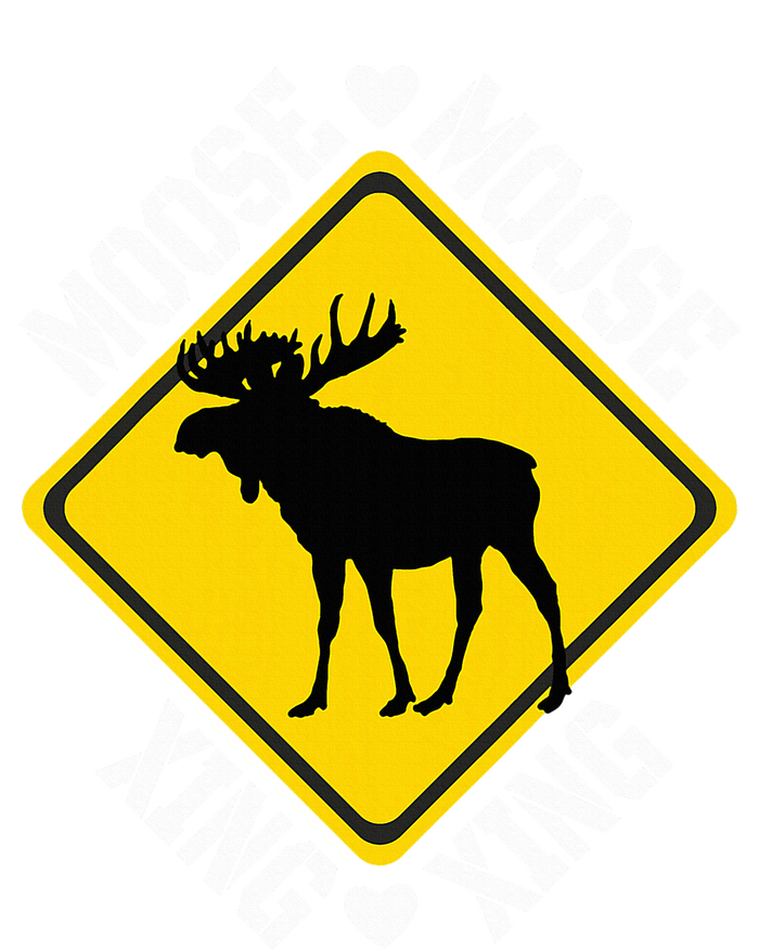 Moose Lovers Crossing Sign Tall Hoodie