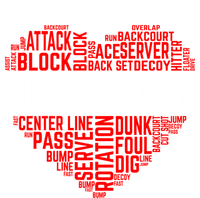 Field Hockey Love Hockey Player Heart Ice Hockey Sports Great Gift T-Shirt