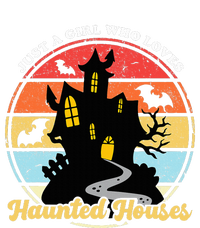 Just A Girl Who Loves Haunted Houses Funny Halloween Addict T-Shirt