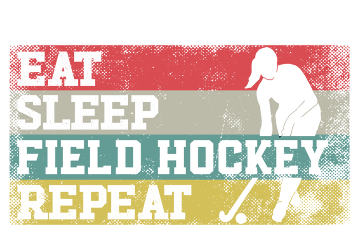 Field Hockey Retro Vintage Eat Sleep Field Hockey Repeat Gift Magnet