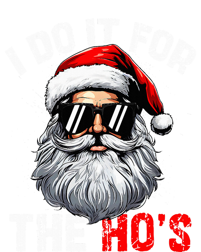 I Do It For The Hos Inappropriate Christmas Santa Face Women's Flannel Pajama Set