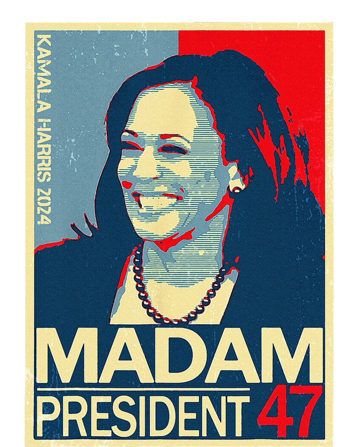 Madam President 47th President Vote Kamala Harris 2024 Dry Zone Grid Polo