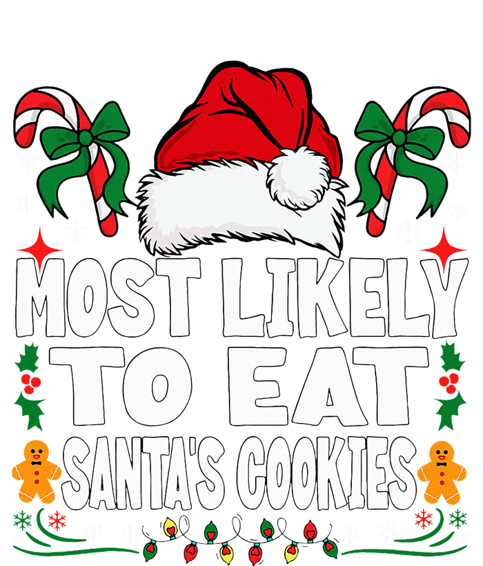 Most Likely To Eat Santa’S Cookies Family Christmas Pom Pom 12in Knit Beanie